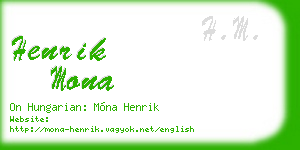 henrik mona business card